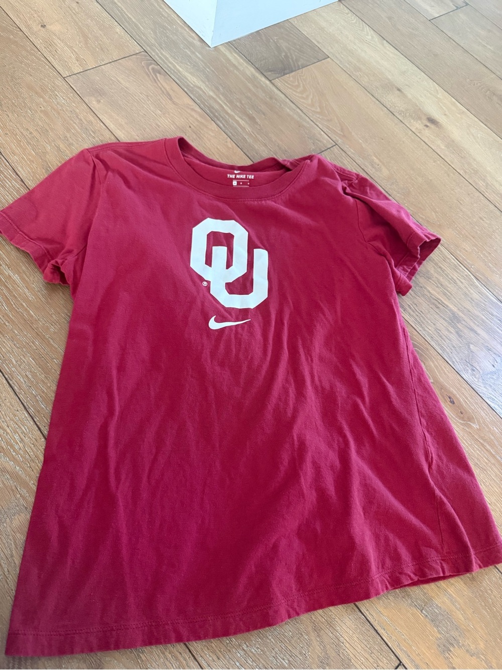 Nike Women’s Crimson OU Logo Tee - Crimson/White